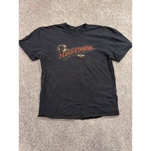 Harley-Davidson T-Shirt Mens XL* Black Ray Price Raleigh NC Eagle Graphic Biker*